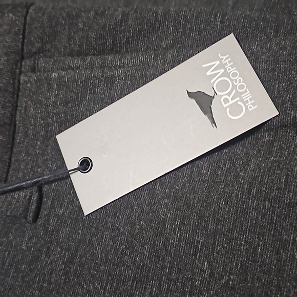 Crow Philosophy‎ Italy Heather Gray Casual Pants Size Large NWT - Picture 4 of 11